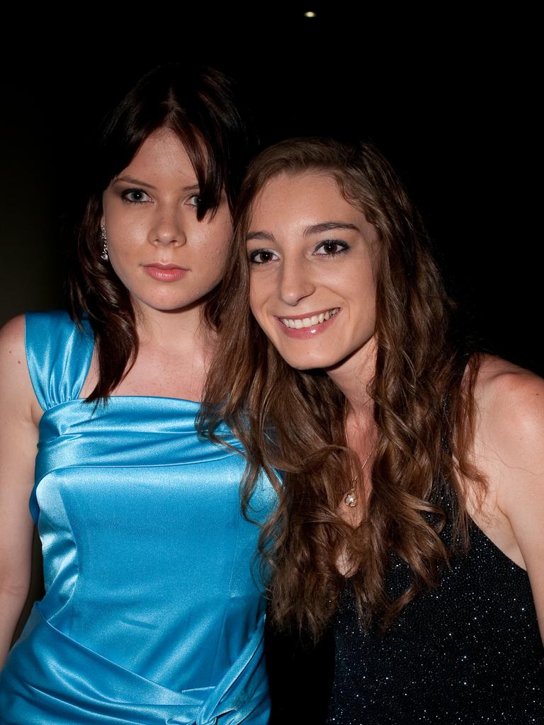 Linda Hopkinson and Belinda Brooker at the 2009 Taminmin College formal at the Crown Hotel. Picture: NT NEWS