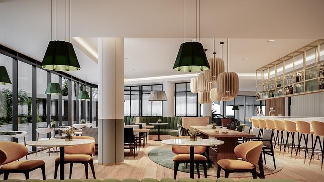 Example of the Hilton Garden Inn's restaurant design. Picture: Supplied.