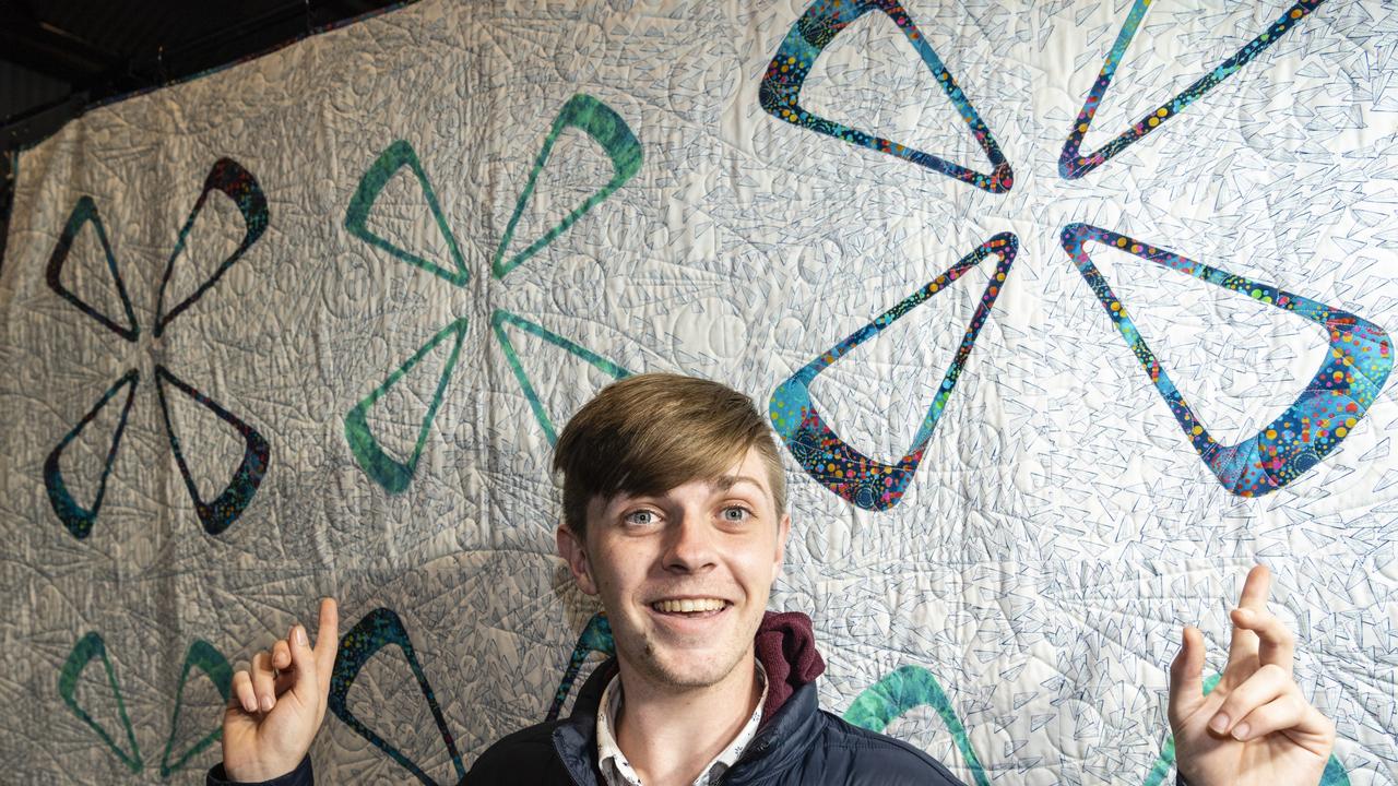 Australian artisan Jackson Cook of the House of Jackson with his work on show at Craft Alive at the Goods Shed, Saturday, May 21, 2022. Picture: Kevin Farmer