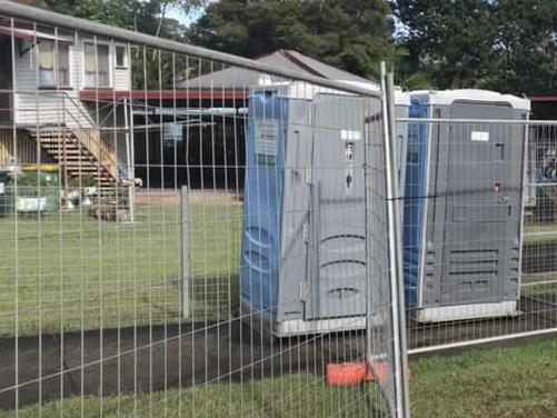 A Goonellabah resident is upset the Lismore City Council have placed tradie toilets outside their Jubilee St home for three months. Picture: Facebook