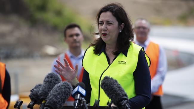 Queensland Premier Annastacia Palaszczuk at Burleigh Heads on the Gold Coast on Sunday. Picture: News Corp