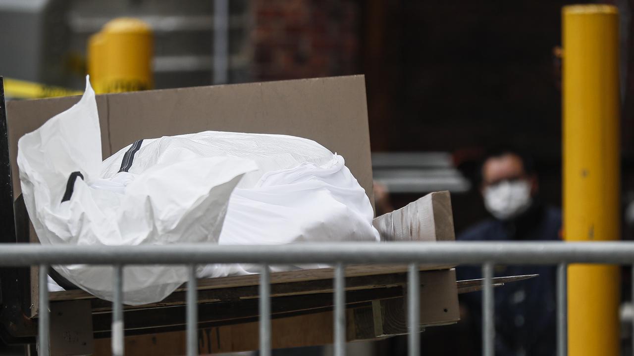 In New York State, the death toll doubled in just 72 hours. Picture: John Minchillo/AP