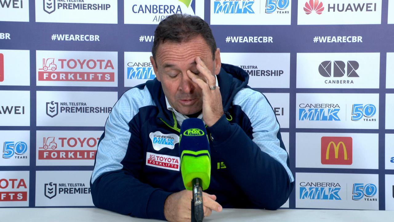 Ricky Stuart addresses the media