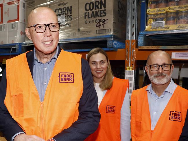 NCA 2025 FEDERAL ELECTION LIBERAL BUS. 14/04/2025Pictured at Morningside Food Bank in the seat of Griffith in Brisbane is Opposition Leader Peter Dutton who was visiting to talk about the 19.5 million dollar commitment to Food Bank Queensland.Picure: Richard Dobson / Newswire