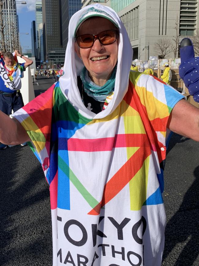 Anne Boyd during the Tokyo Marathon in 2024.