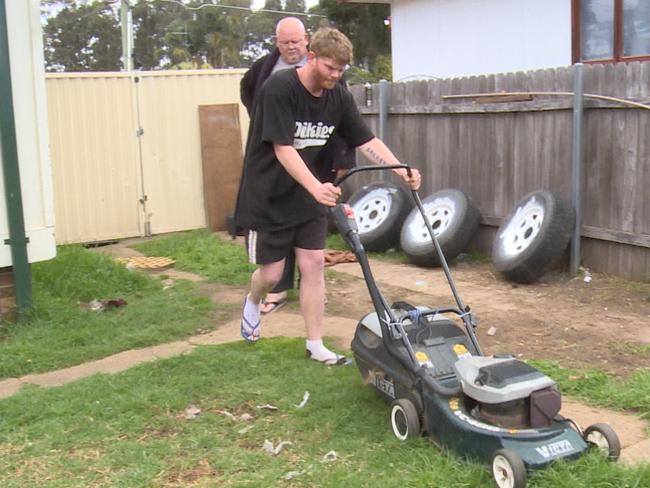 Corey Kennedy and his father Ashley on the original SBS program Struggle Street.