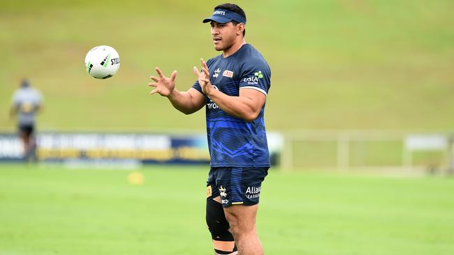 Taumalolo on the training paddock. Picture: Evan Morgan