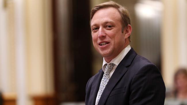 Deputy Premier Steven Miles speaking in parliament. Picture: Tara Croser.