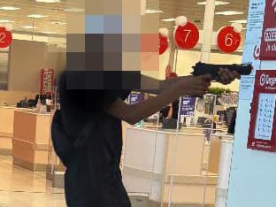 Three teenage boys have been arrested after terrorizing shoppers with imitation firearms at Somerville shopping centre. Picture: Facebook