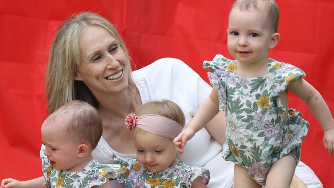 Leonie with Liliana, Charlotte and Isabella. Picture: Annette Dew