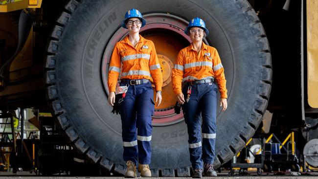 BMA apprentices Taylor Groth and Carla Devereux. Picture: Luke Marsden