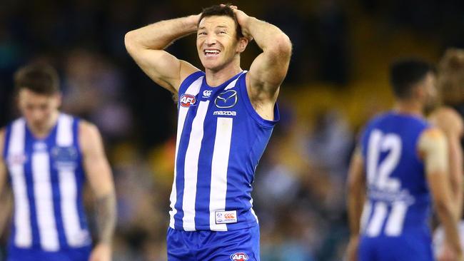 Brent Harvey after the loss to Port Adelaide.