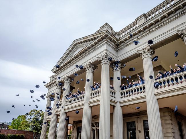 Lowther Hall's year 12 students celebrate completing their VCE studies. Picture: Supplied