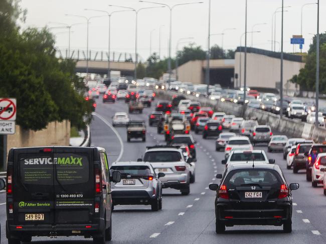 Business case studies for RACQ traffic data.M1 Pacific Motorway traffic heading southbound towards the Gold Coast from Brisbane.Picture: Nigel Hallett