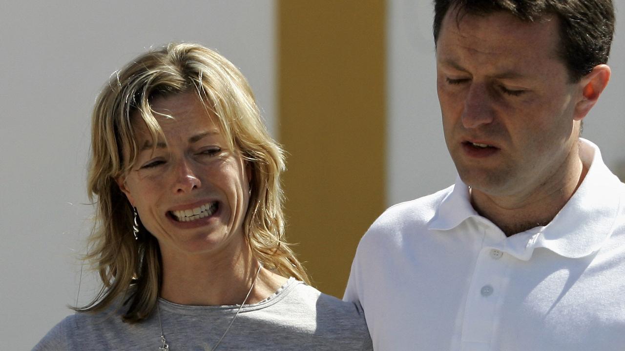 Kate and Gerald McCann talk to the press after attending a church service in Praia da Luz, southern Portugal, May 6, 2007. Picture: AP