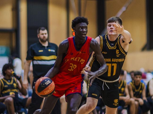 South Australia's Deng Manyang at the Basketball Australia Under-18 National Championships. Picture: Taylor Earnshaw