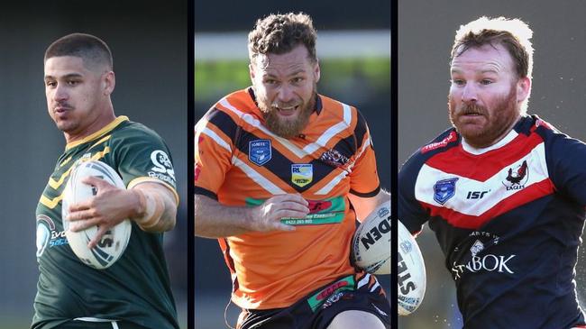 Players from the Wyong Roos, The Entrance Tigers and Erina Eagles during the 2023 Central Coast Rugby League season. Picture: Sue Graham