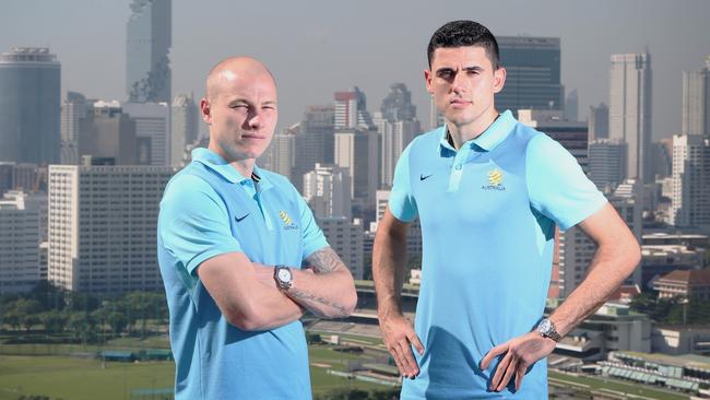 Aaron Mooy and Tom Rogic are the future of the Socceroos. Picture: Jono Searle.