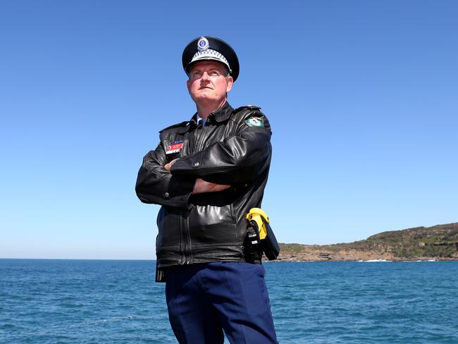 Chief Inspector Rod Peet looks out at Snapper Point. Picture: AAP Image/ASHLEY FEDER