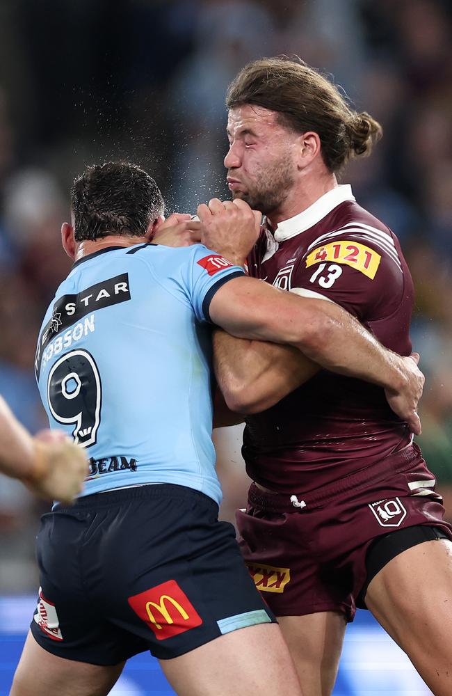 Carrigan was one of the Maroons best in Origin I. Picture: Cameron Spencer/Getty Images