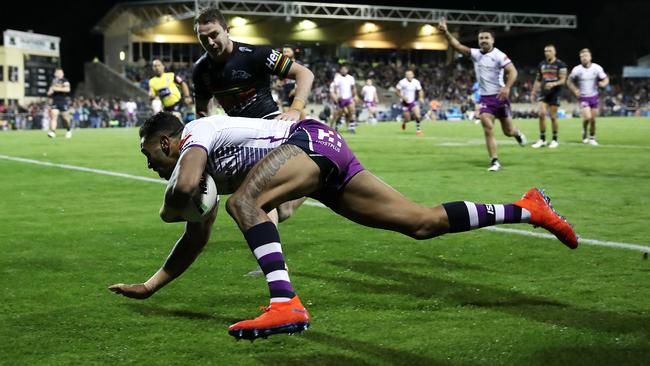 Josh Addo-Carr‘s return gives Melbourne more options. Image: Mark Kolbe/Getty Images