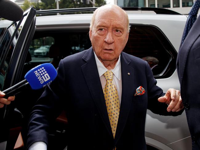 Alan Jones arriving at court last month. Picture: Nikki Short