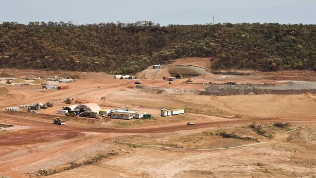 The Lady Loretta mine under construction.