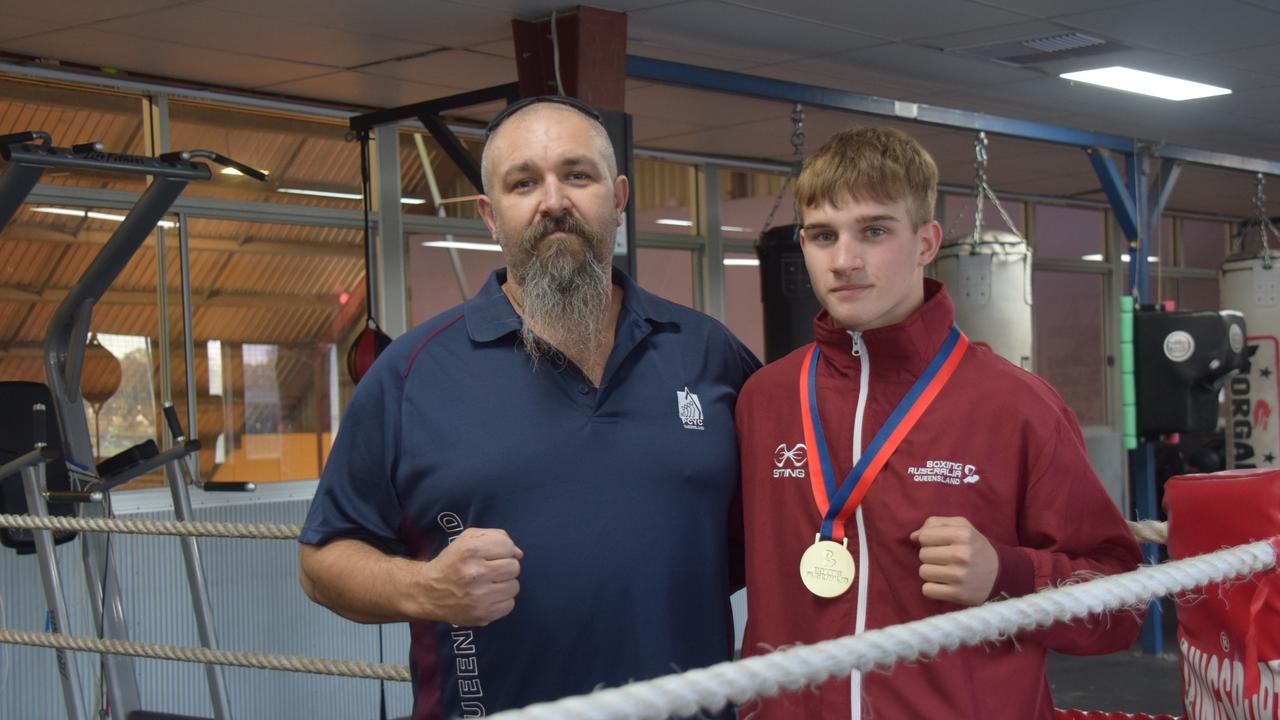 Dalby boy, 15-year-old Judd Alderton, came home victorious after competing at the 2023 Australian Schools Boxing Championships, nabbing the gold medal. Picture: Emily Devon