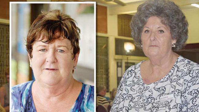 Maxine Noone (left) sued Heather Mansell Brown for defamation in the Brisbane District Court. Picture: Crystal Jones