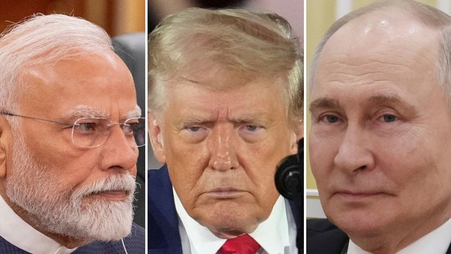 Indian Prime Minister Narendra Modi, US President Donald Trump and Russian President Vladimir Putin. Pictures: AFP/AP