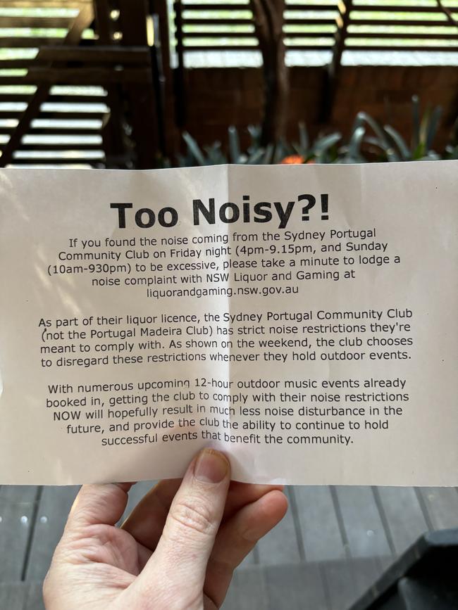 Flyers were posted around the suburb last year.