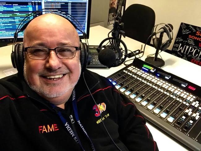 Gerry Lyons on-air in Melbourne.