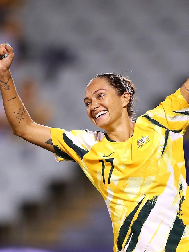 Kyah Simon of the Matildas. Picture: Mark Kolbe/Getty