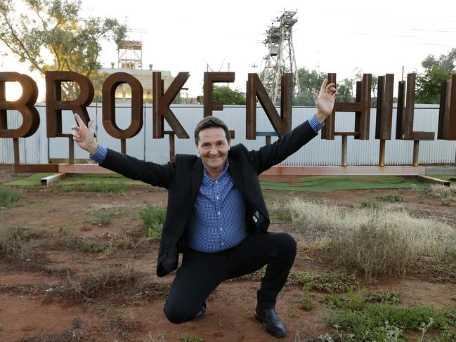 Broken Hill Mayor Tom Kennedy is keen for the area to become Hollywood Down Under. Picture: Jonathan Ng