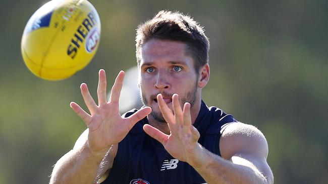 Melbourne training at Casey Fields. Jesse Hogan. Pic: Michael Klein