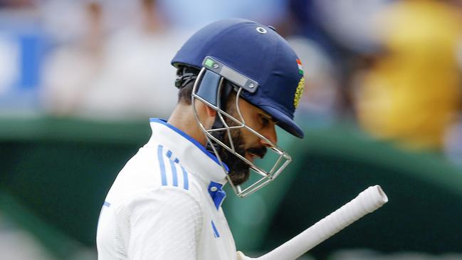 NCA. MELBOURNE, AUSTRALIA. 27th December 2024.  Day 2 of the Boxing Day Test match at the MCG .  Virat Kohli after being dismissed     .  Picture: Michael Klein