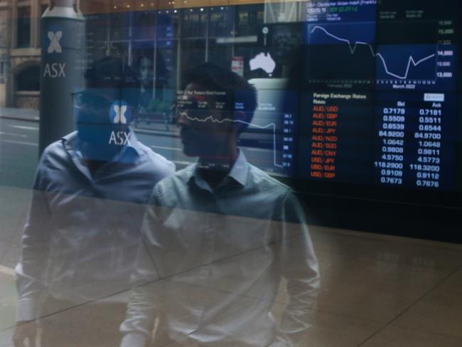 SYDNEY, AUSTRALIA - NewsWire Photos -MARCH 15 2022:  A general view of the latest market movements at the Australian Stock Exchange in Sydney as the impact of Russia's invasion of Ukraine is felt across the world economy. Picture NCA Newswire/ Gaye Gerard