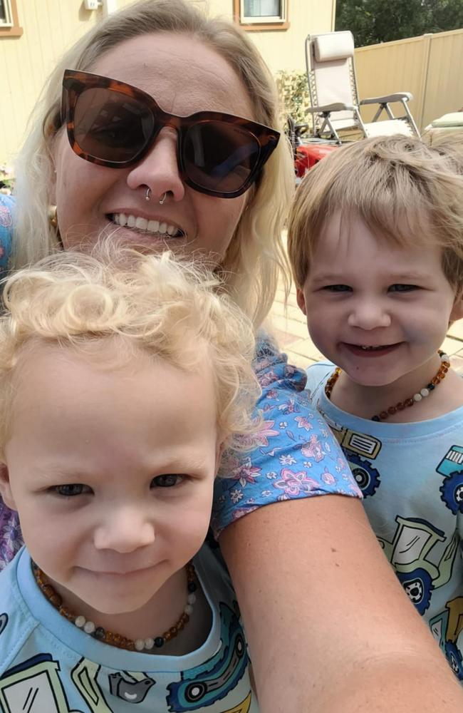 The twins with mum Elia Bruce Picture: Supplied/NewsLocal