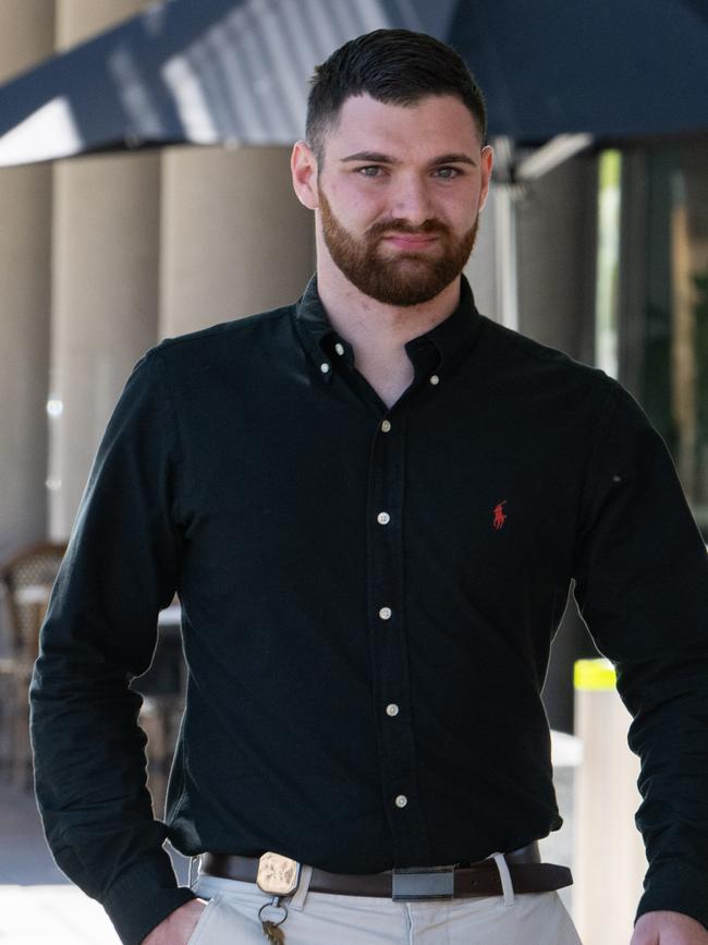 Brandon Chesney who is accused of impersonating mental health nurse to work at Royal Adelaide Hospital, arriving to Adelaide Magistrates Court. Picture: NCA NewsWire / Morgan Sette