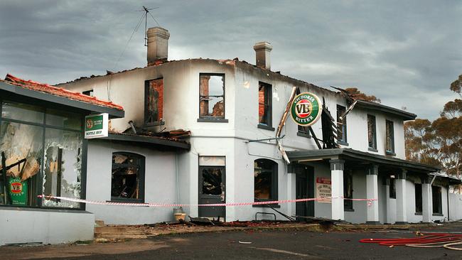 The Historical Diggers Rest Hotel built in the 1800's has been guttered by a fire, authorities believe the fire my be deliberate.