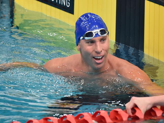 Hackett in the pool at Australia's world championship trials in Sydney during his comeback bid.