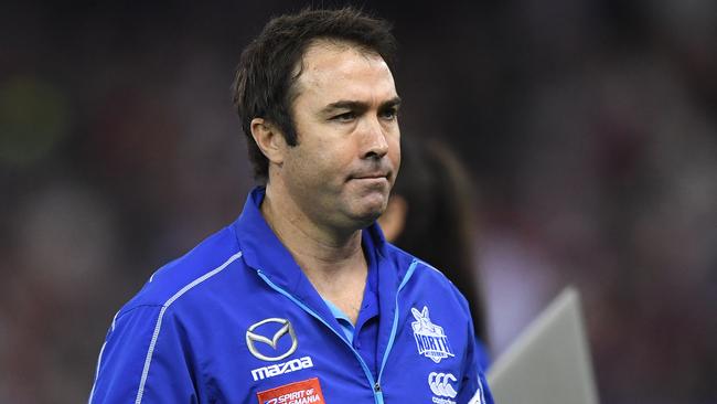 Brad Scott has plenty of issues to address to turn North Melbourne’s fortunes around. Picture: AAP Image/Julian Smith. 