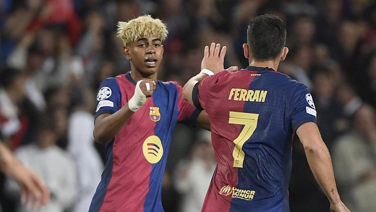 The teen sensation still found a way to score. (Photo by Josep LAGO / AFP)
