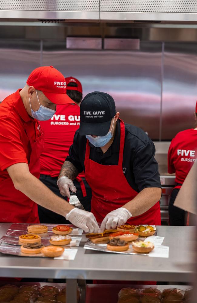 Five Guys is famous for its burgers. Picture: Supplied