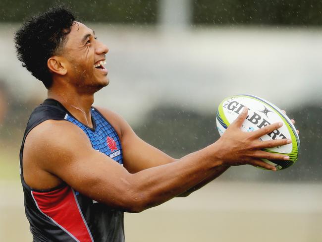 Irae Simone during Waratahs training at Moore Park. Picture: Mark Evans