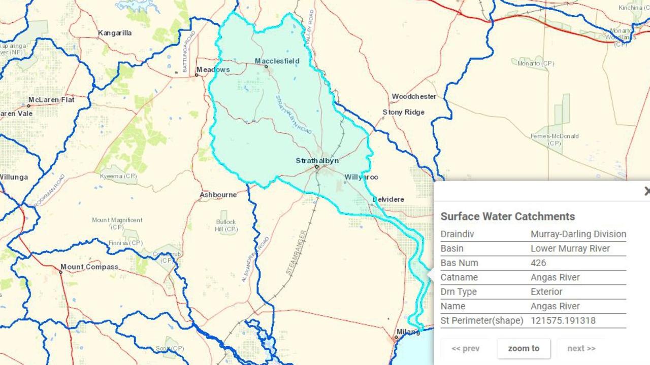 Angus River catchment area. Picture: state government