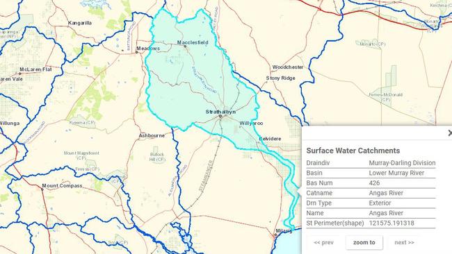 Angus River catchment area. Picture: state government