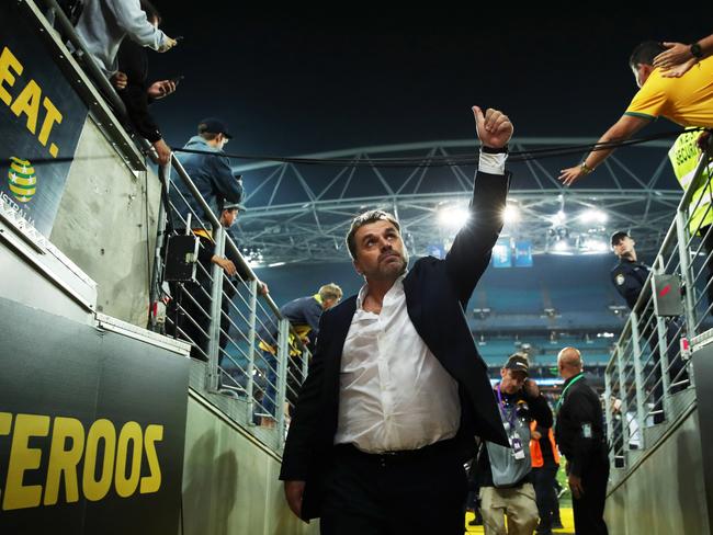 Ange Postecoglou heads up the tunnel after The Socceroos defeated Honduras. Picture: Phil Hillyard