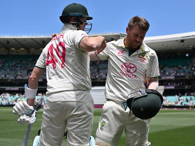 David Warner walks off after his final test. Picture: Saeed KHAN / AFP.