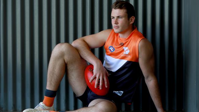 Carlingford’s Kieren Briggs has re-signed with the GWS Giants through to 2022. Picture: Angelo Velardo